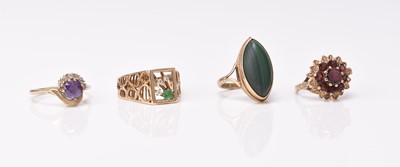 Lot 222 - Four stone set rings