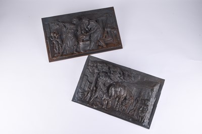 Lot 361 - A pair of Coalbrookdale cast iron plaques