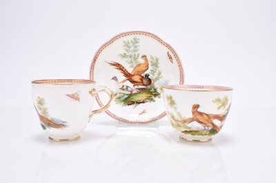 Lot 91 - A Coalport trio painted by John Randall, circa 1860