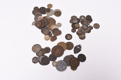 Lot 221 - A collection of UK and foreign silver, cupro-nickel, copper & bronze coinage