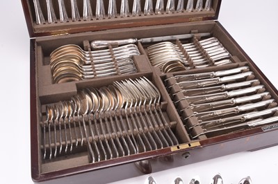 Lot 63 - A cased canteen of Mappin & Webb silver plated cutlery