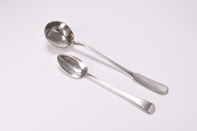 Lot 22 - A basting spoon and soup ladle