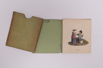 Lot 90 - SWISS COSTUME. A very small portfolio of 24 hand-coloured aquatint plates of Swiss costume c.1820