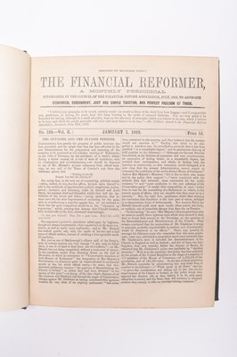 Lot 25 - THE FINANCIAL REFORMER. A monthly periodical by the Council of the Financial Reform Association, 1858 (6)