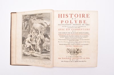 Lot 24 - POLYBIUS. Thuillier, Vincent, Histoire de Polybe. 4to, Zacharie Chatelain, Amsterdam, 1759 (7) (box)