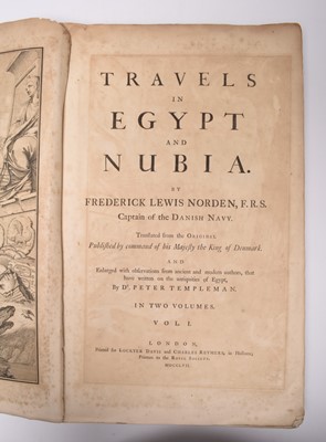 Lot 28 - NORDEN, Frederick Lewis, Captain of the Danish Navy, Travels in Egypt and Nubia. folio, 1757 (2)