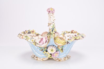 Lot 33 - A Coalport Coalbrookdale basket, circa 1820-25