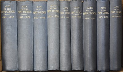 Lot 114 - ACTS OF THE PRIVY COUNCIL OF ENGLAND, 1542-82, 1586-88, 1591-93, 1596-1604, 1613-17, 1621-31.