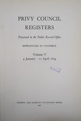 Lot 115 - PRIVY COUNCIL REGISTERS preserved in the Public Record Office. Reproduced in facsimile1639-45 (5)