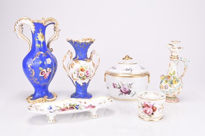 Lot 35 - A group of 19th century English porcelain including John Rose and Samuel Alcock