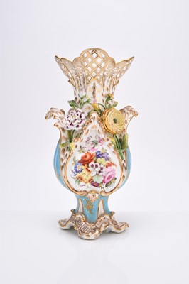 Lot 100 - Coalport Coalbrookdale vase, circa 1830-35