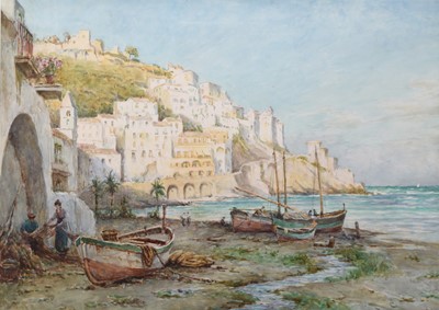 Lot 320 - Tom Clough (1867-1943) Amalfi Coast, Italy