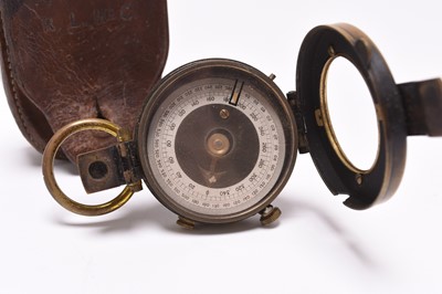 Lot 101 - WW1 compass named to R L McCreery, later General and Commander of the British 8th Army