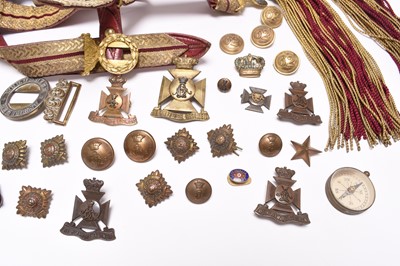 Lot 102 - Duke of Edinburgh's 62nd (Wiltshire) Regiment buckle, sash and badges