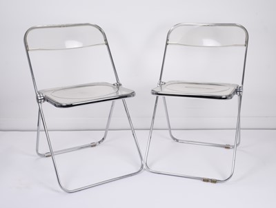 Lot 37 - Giancarlo Piretti for Anonima Castelli, Italy: A pair of Plia plastic dining chairs (2)