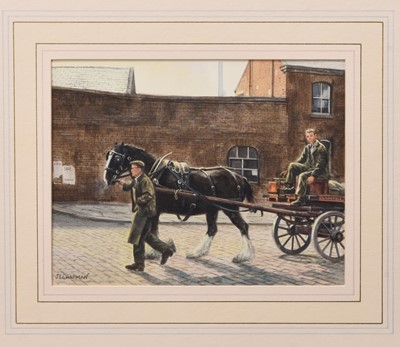 Lot 230 - John L Chapman (b.1946) Two Horse and Cart Paintings