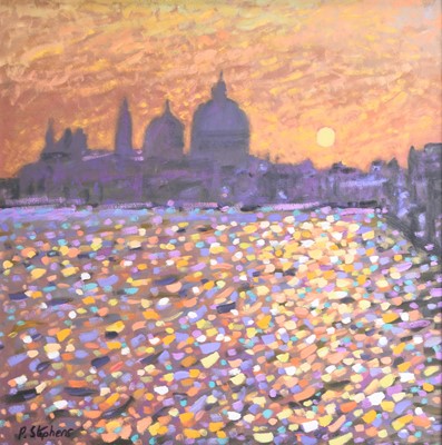 Lot 86 - Paul Stephens (b.1957) Sunset Venice