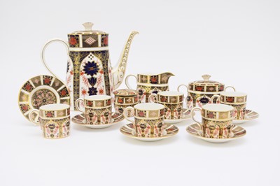 Lot 109 - A Royal Crown Derby imari coffee service, pattern 1128