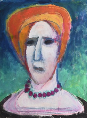 Lot 26 - Akos Biro (1911-2002) Portrait of a Lady