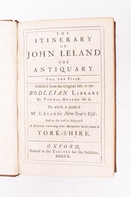 Lot 61 - LELAND, John, The Itinerary of John Leland the Antiquary, first edition, Oxford 1710-12.
