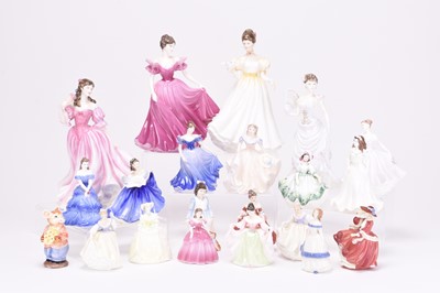 Lot 118 - Eighteen assorted models of ladies, predominantly Coalport and Royal Doulton