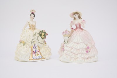 Lot 119 - Two Coalport limited edition models of ladies