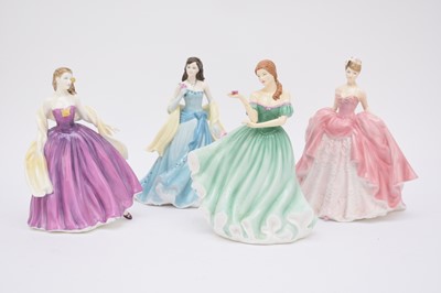 Lot 120 - Two Coalport and two Royal Doulton models of ladies