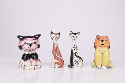 Lot 515 - Four Lorna Bailey models of cats including two limited editions