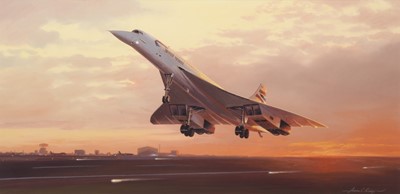 Lot 4 - Adrian Rigby (b.1962) 'Flying Into History', Concorde taking flight