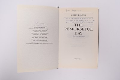 Lot 112 - DEXTER, Colin. A set of the Inspector Morse novels all warmly inscribed to his secretary (14)