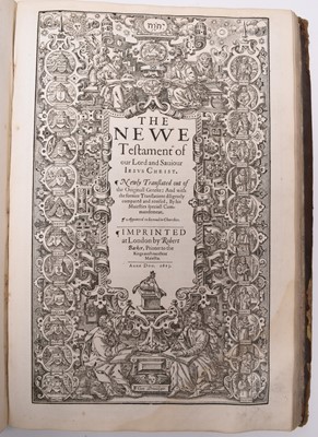 Lot 93 - HOLY BIBLE, Robert Barker, 1613. Large folio.