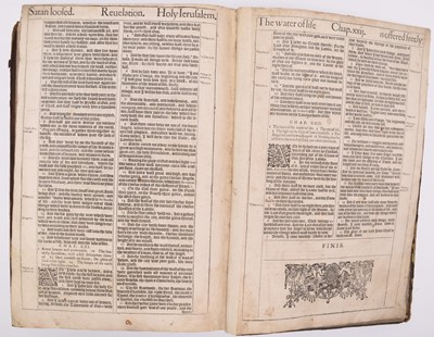 Lot 93 - HOLY BIBLE, Robert Barker, 1613. Large folio.