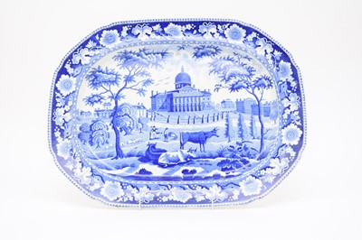 Lot 8 - Two Rogers meat platters and one other attributed to Job Ridgway, early 19th century