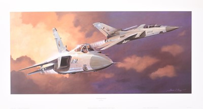 Lot 10 - Eight unframed Adrian Rigby aviation prints