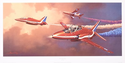 Lot 10 - Eight unframed Adrian Rigby aviation prints