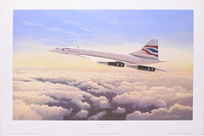 Lot 10 - Eight unframed Adrian Rigby aviation prints