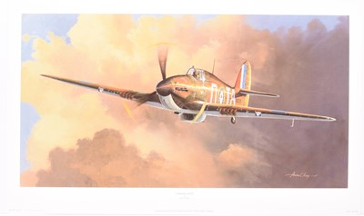 Lot 10 - Eight unframed Adrian Rigby aviation prints