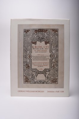 Lot 8 - MORGAN, Geiriau William, Detholion O Feibl 1588. Folio, Bedwyr Lewis Jones a Gwyn Thomas, 1988, No 94/300. Facsimile leaf from the first Welsh Bible, 1588, as a frontis.