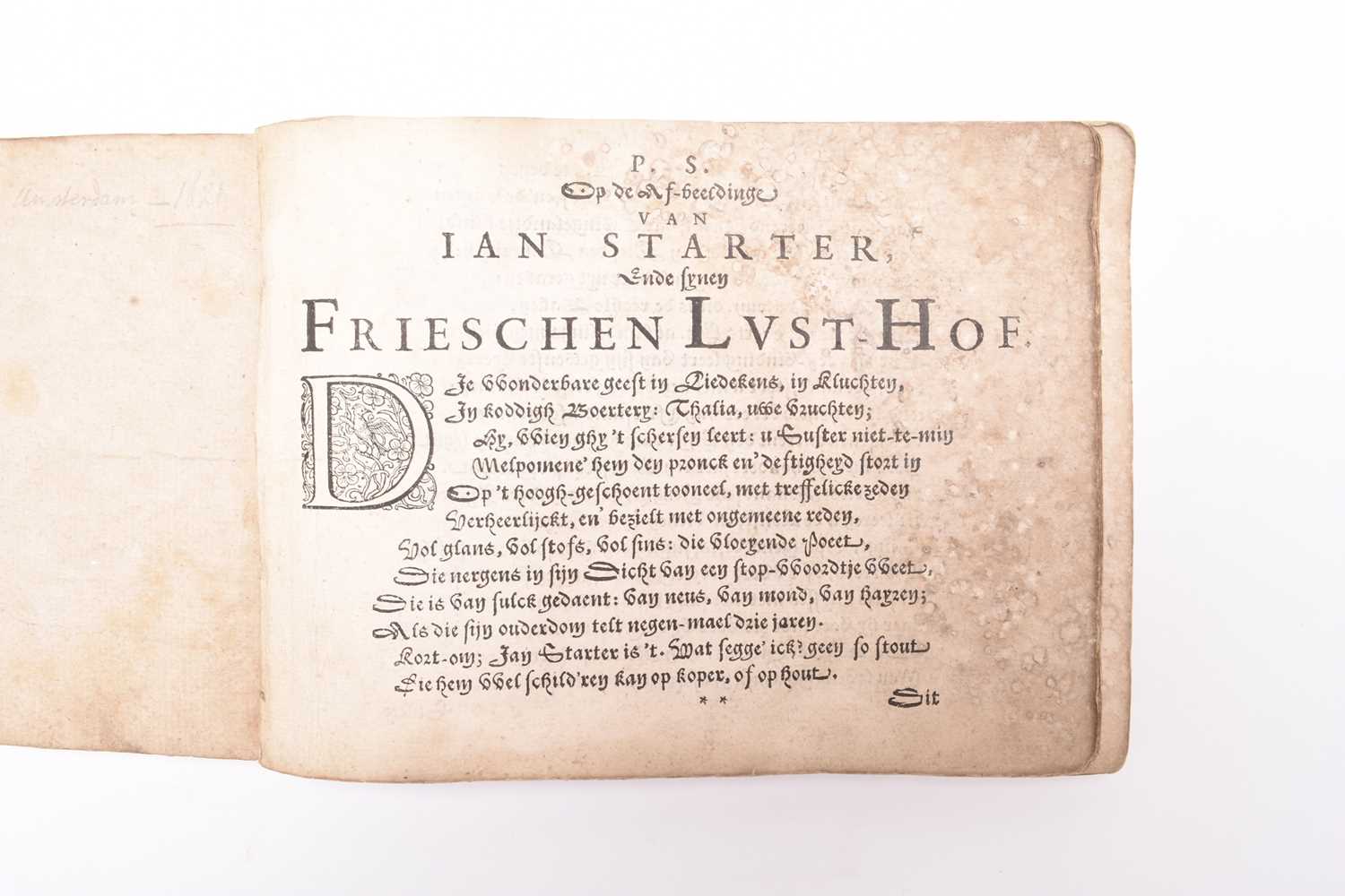 Lot 29 - DUTCH SONG BOOK. Oblong 8vo, Amsterdam, dated 1621 at end of prelims. With music and two others (3)