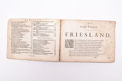 Lot 29 - DUTCH SONG BOOK. Oblong 8vo, Amsterdam, dated 1621 at end of prelims. With music and two others (3)
