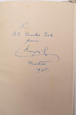 Lot 53 - BOOKS SIGNED BY QUEEN MARY OF TECK (1867-1953), wife of George V. The books were Christmas presents to Charles Cook, head gardener at Sandringham (19) (box)