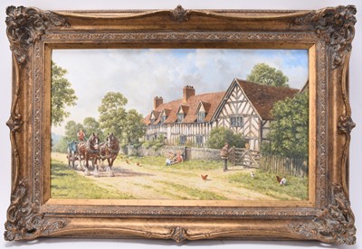 Lot 395 - John L Chapman (b.1946) Mary Arden's House, Wilmcote, Stratford upon Avon