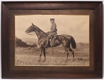 Lot 107 - Signed photograph of Field Marshal Haig on horseback, 1917