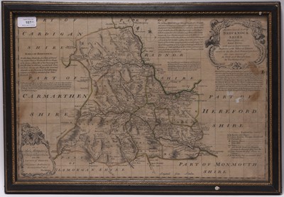 Lot 107 - MAP OF RADNORSHIRE,  Thomas Kitchen c.1762. With others (9)