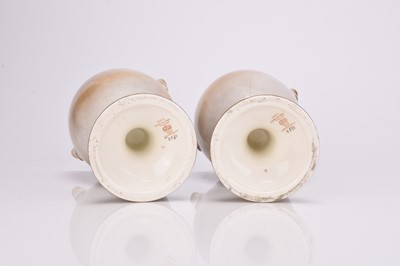 Lot 46 - A pair of S Fielding & Co Stoke-on-Trent vases and covers painted with pheasants