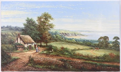 Lot 379 - Chris Howells (1947-2013) A New Horse and Landscape with Coastal View