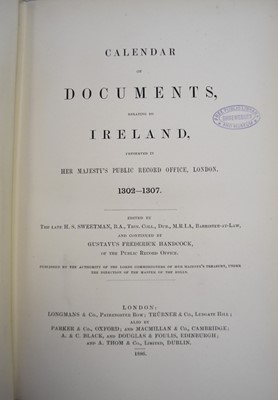 Lot 118 - CALENDAR OF DOCUMENTS RELATING TO IRELAND 1302-1307. (8) (box)