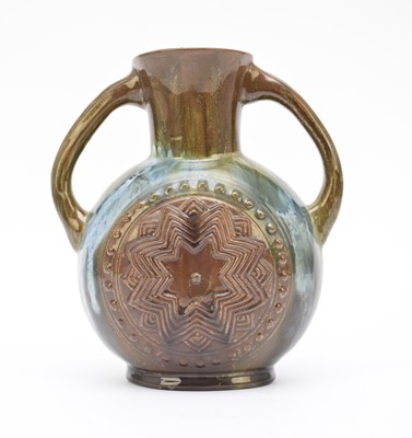 Lot 56 - A Linthorpe moon flask designed by Christopher Dresser circa 1885