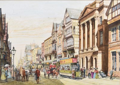 Lot 215 - Brian Eden (20th Century) Chester Street Scene