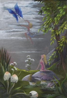 Lot 363 - Paddy Wareing (20th Century) Two Fairy Paintings